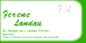 ferenc landau business card